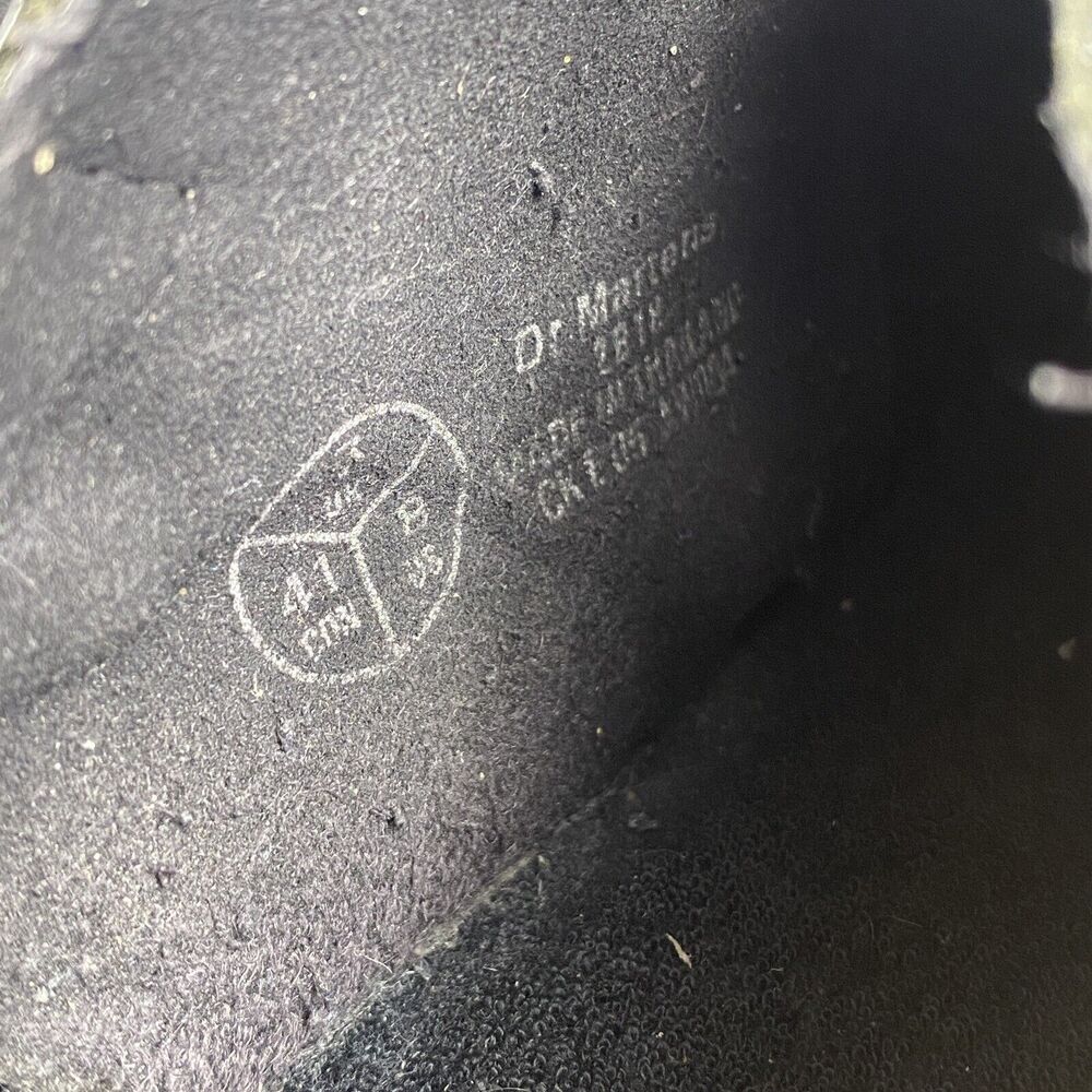 Dr Doc Martens Shoes Mens 8 2B18 Airwair Heels Slip On Moccasin Black Leather - Picture 12 of 12